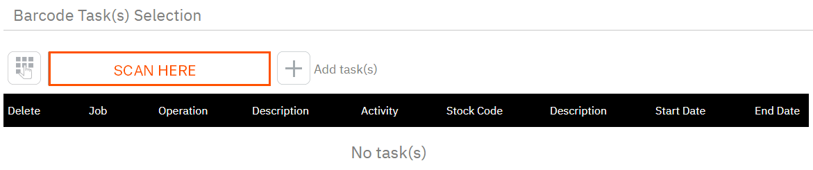 Barcode Selection Function LYNQ Support